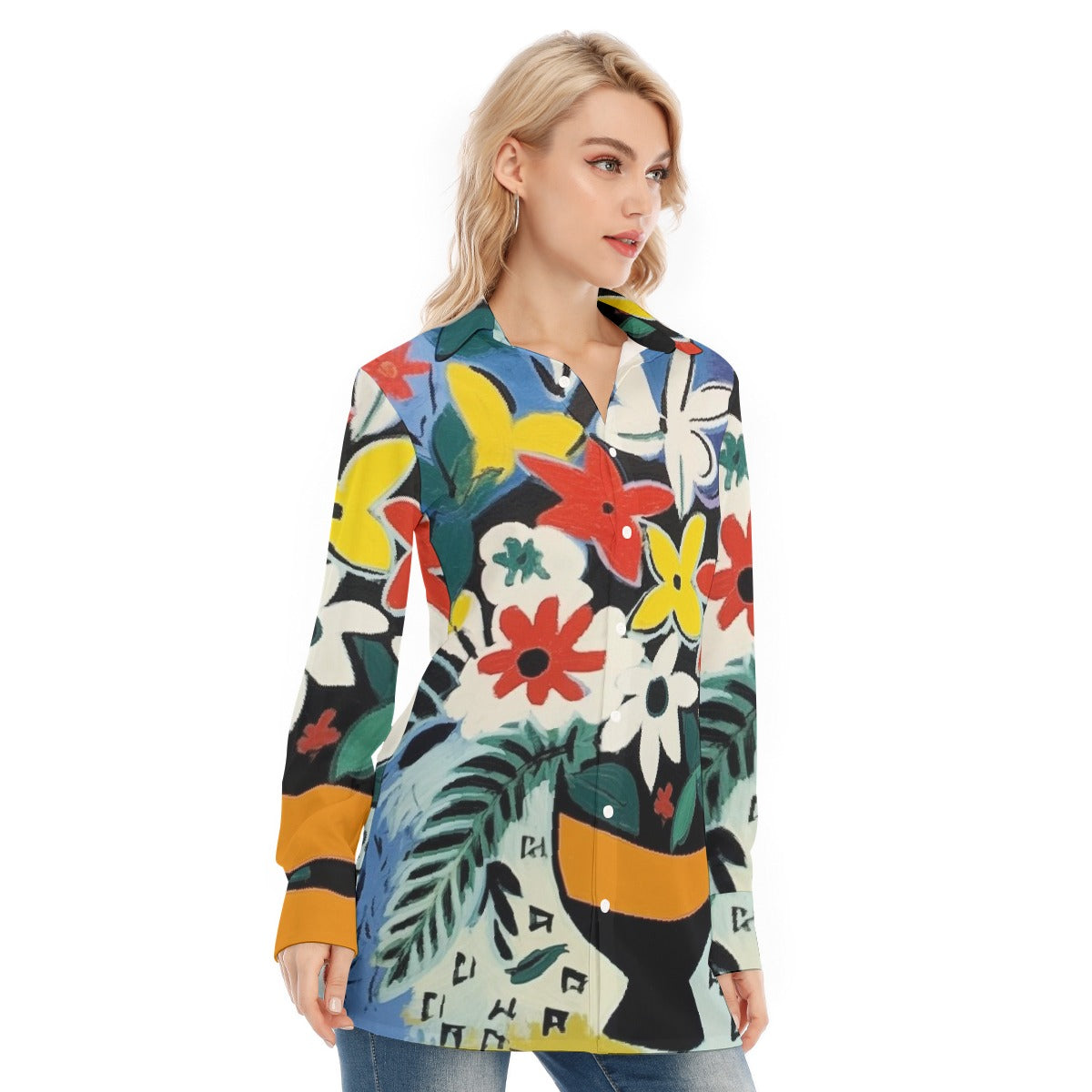 All-Over Print Women's Long Shirt