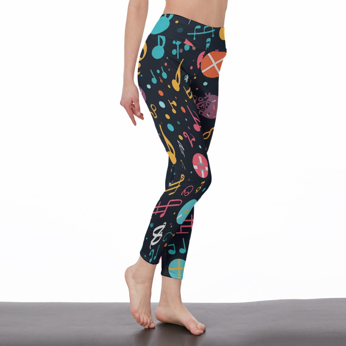 All-Over Print Women's High Waist Leggings | Side Stitch Closure