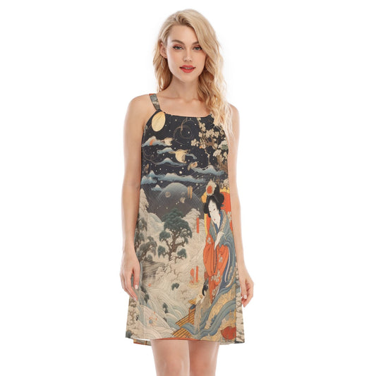 All-Over Print Women's O-neck Cami Dress