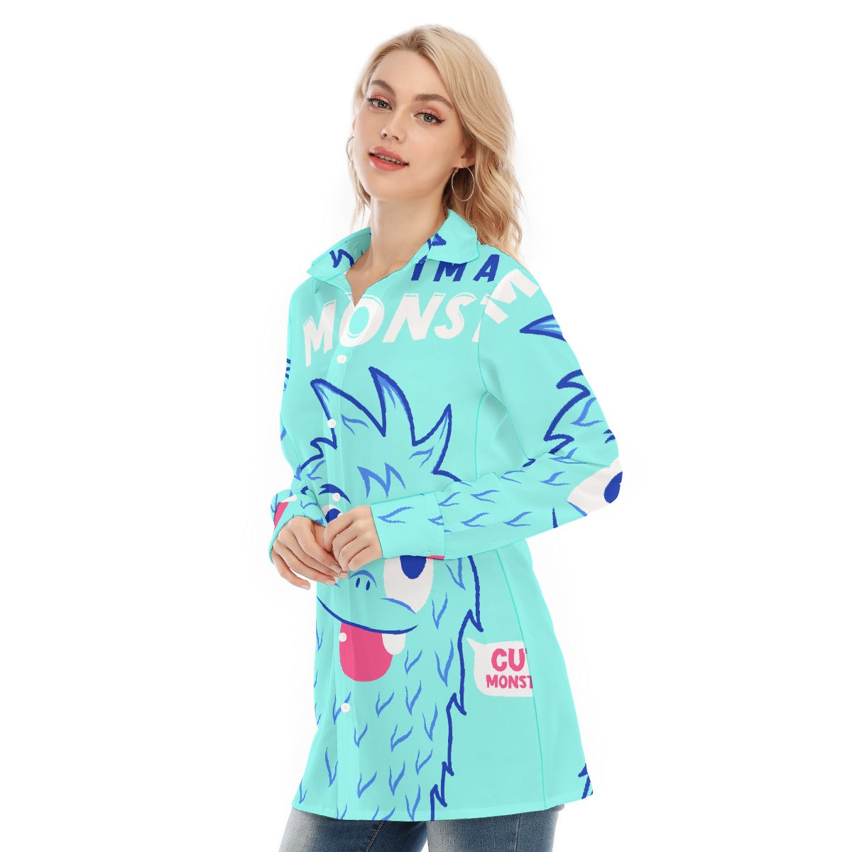 All-Over Print Women's Long Shirt