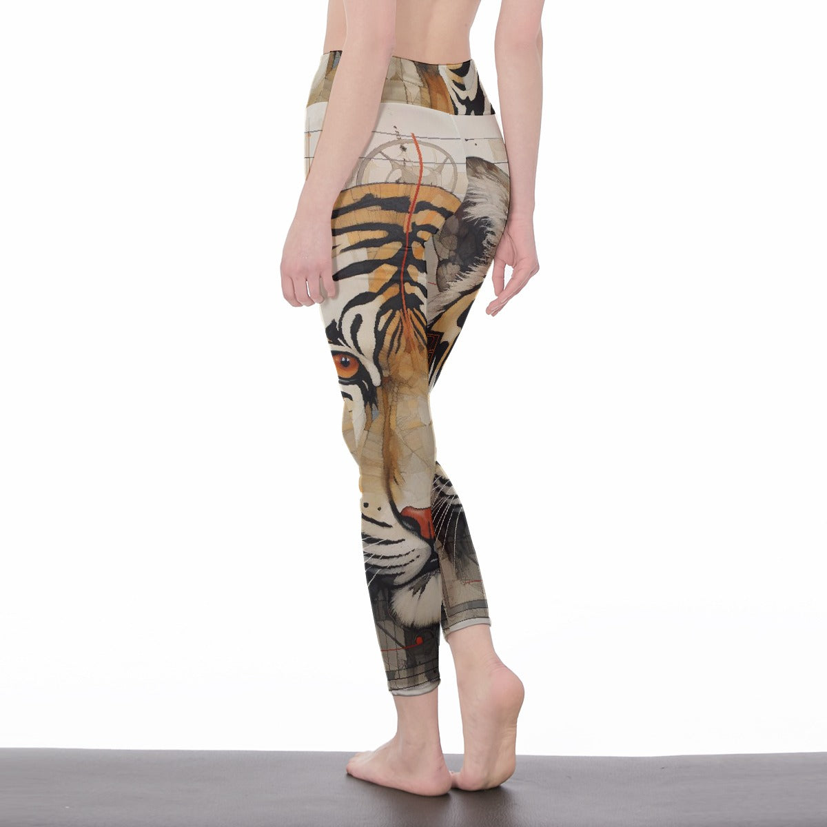 All-Over Print Women's High Waist Leggings | Side Stitch Closure