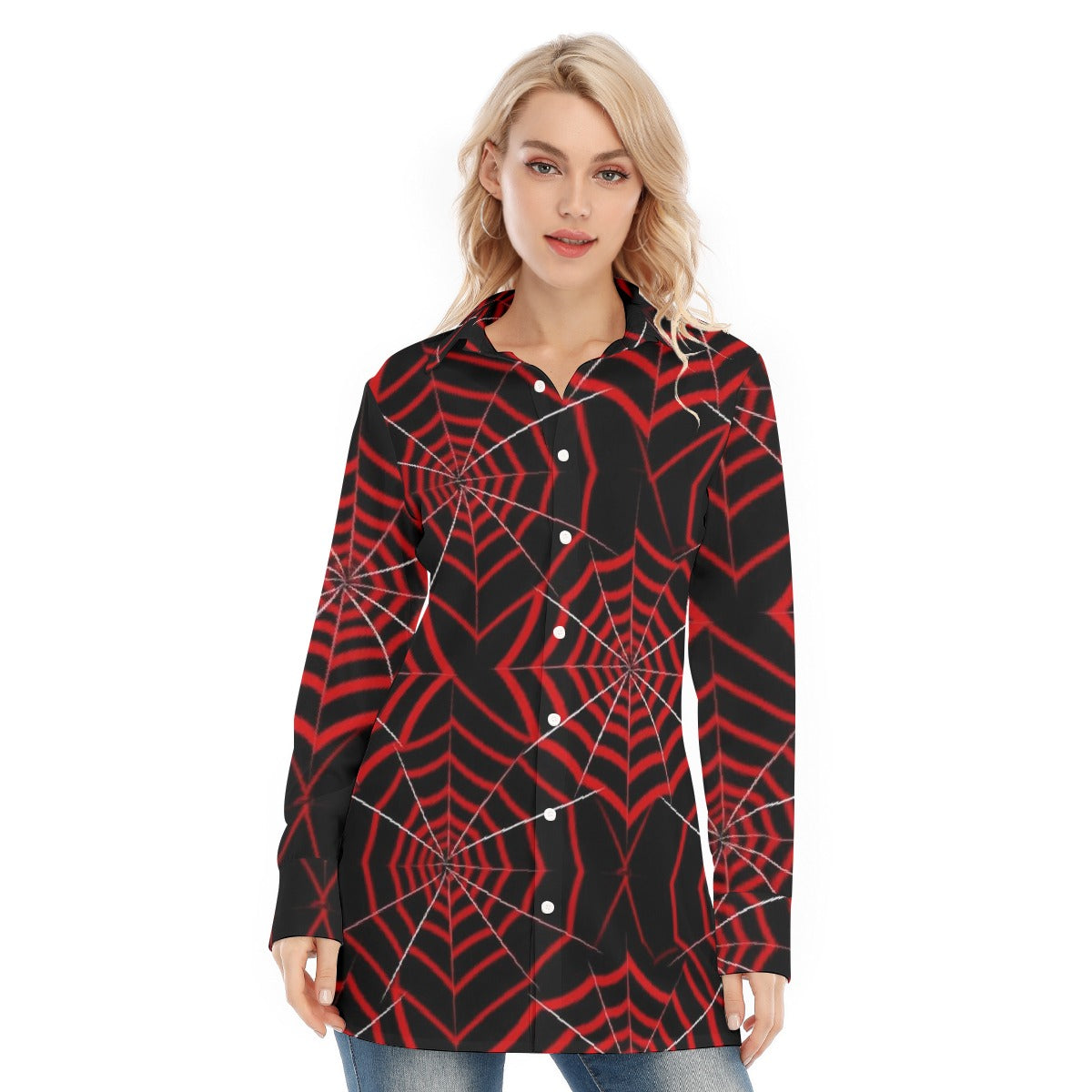 All-Over Print Women's Long Shirt