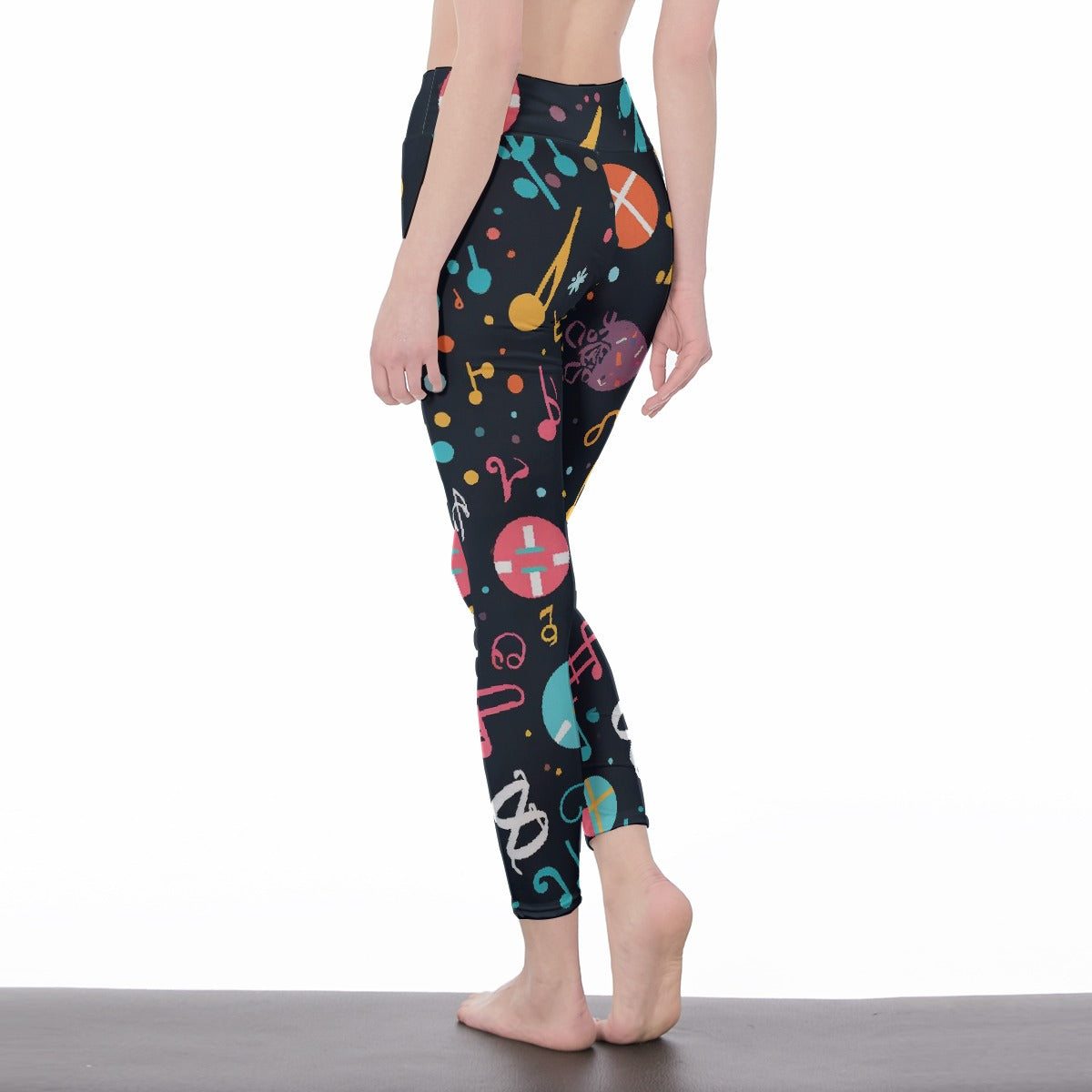 All-Over Print Women's High Waist Leggings | Side Stitch Closure