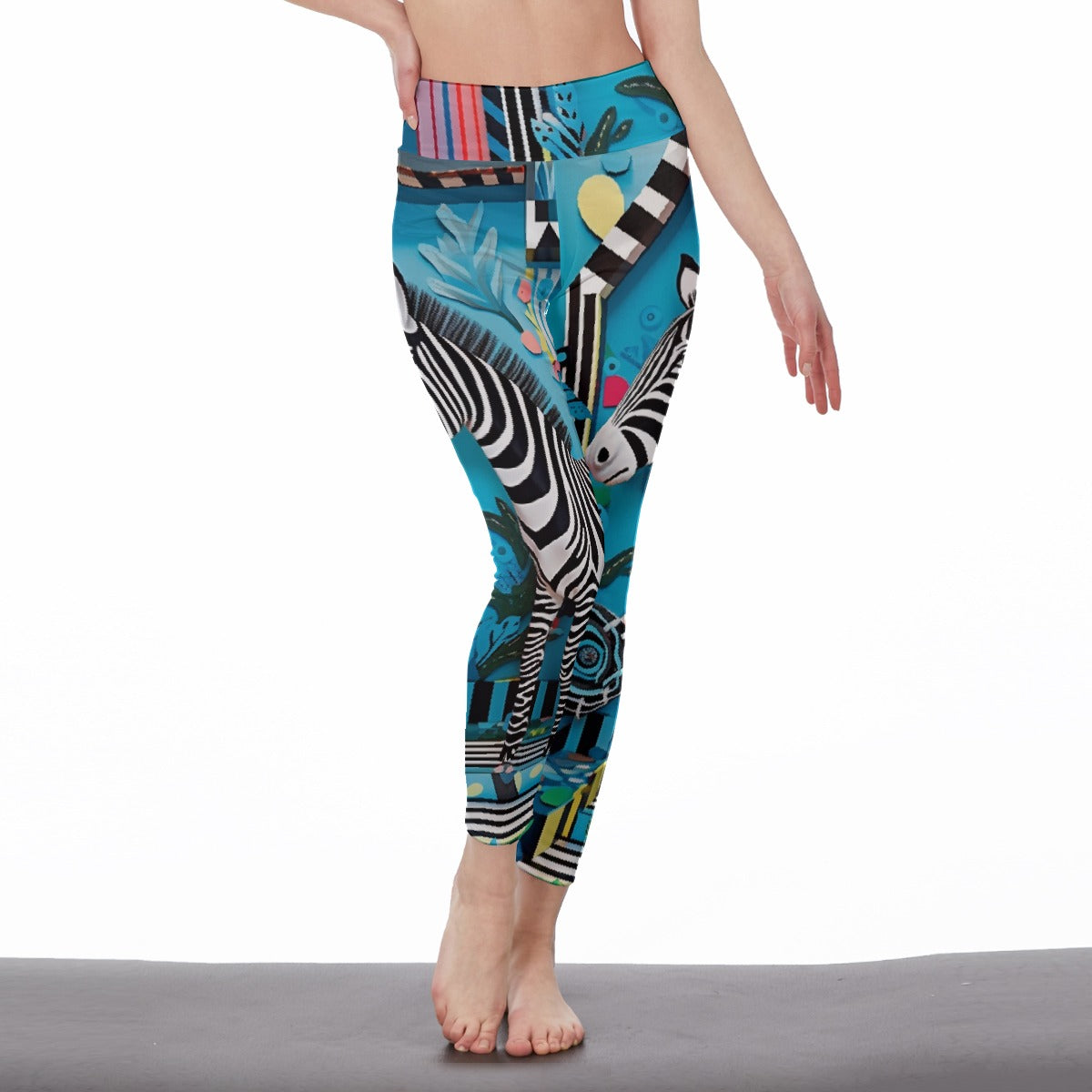 All-Over Print Women's High Waist Leggings | Side Stitch Closure