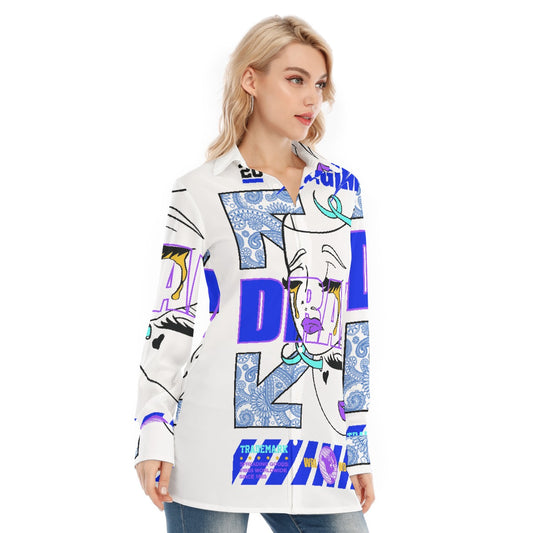 All-Over Print Women's Long Shirt