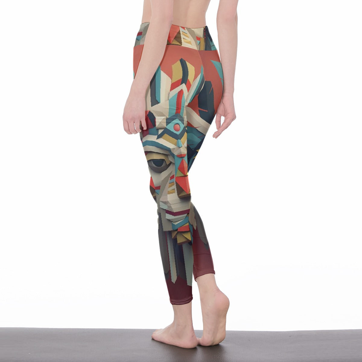 All-Over Print Women's High Waist Leggings | Side Stitch Closure