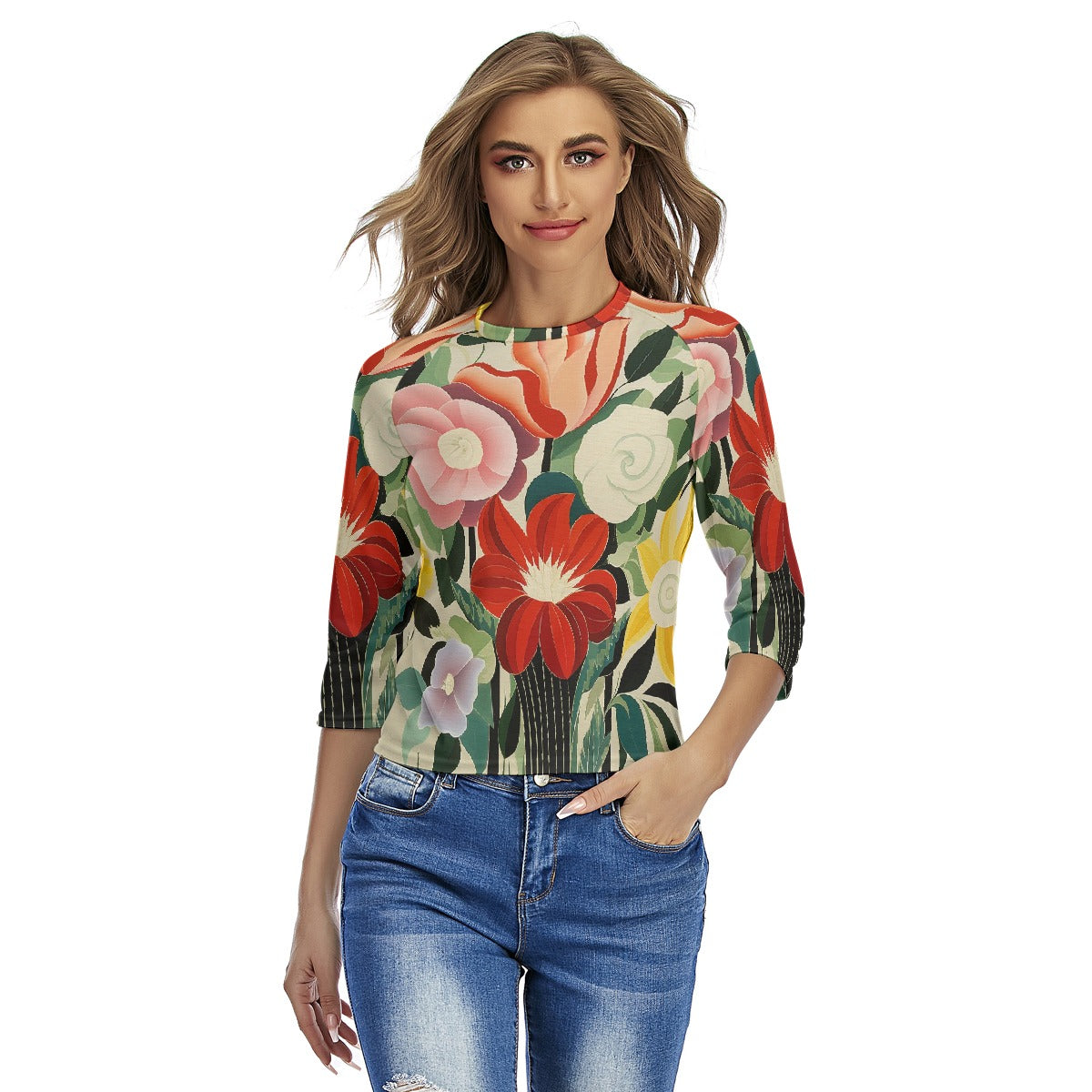 All-Over Print Women's Raglan Sleeves T-shirts