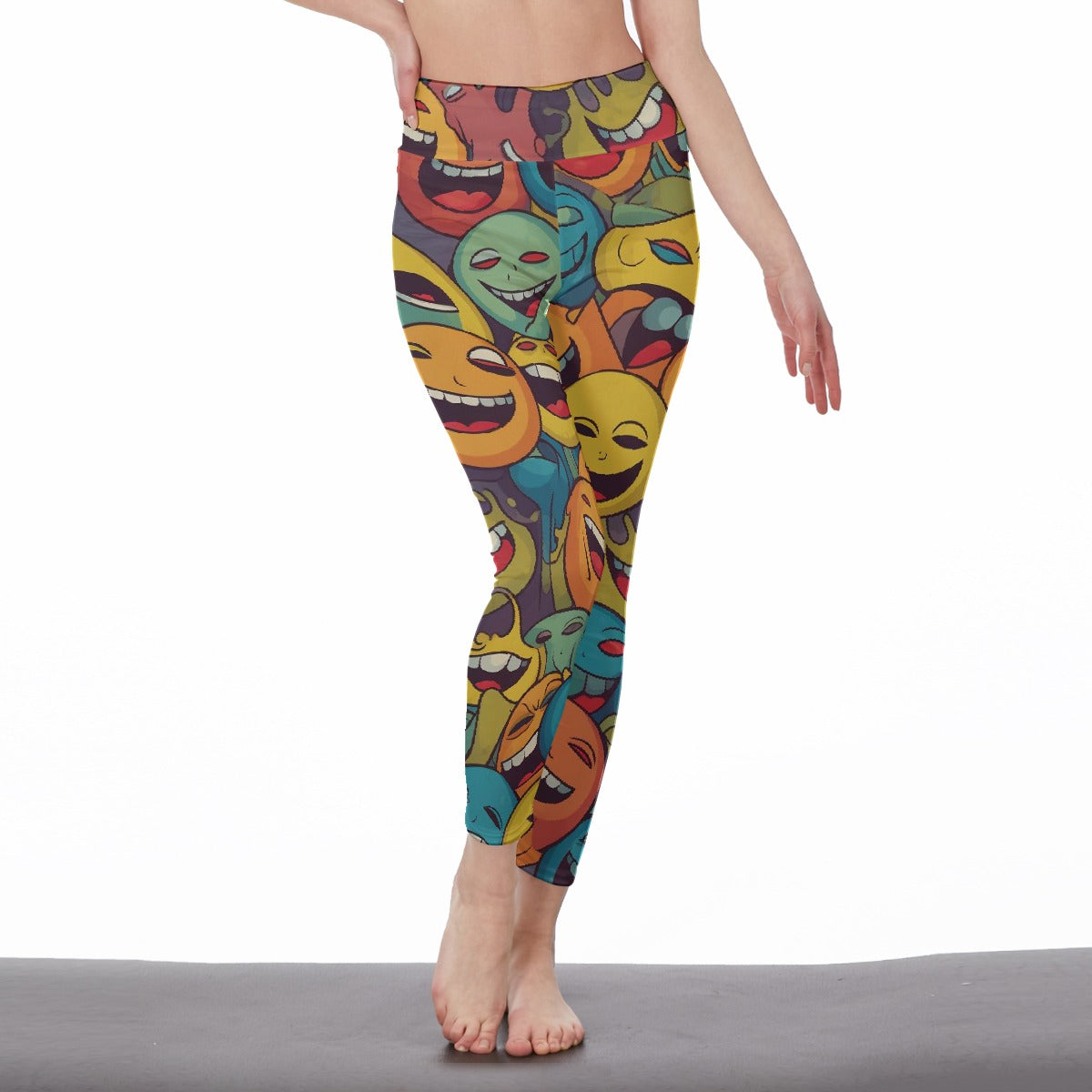 All-Over Print Women's High Waist Leggings | Side Stitch Closure