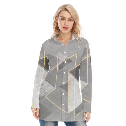 All-Over Print Women's Long Shirt