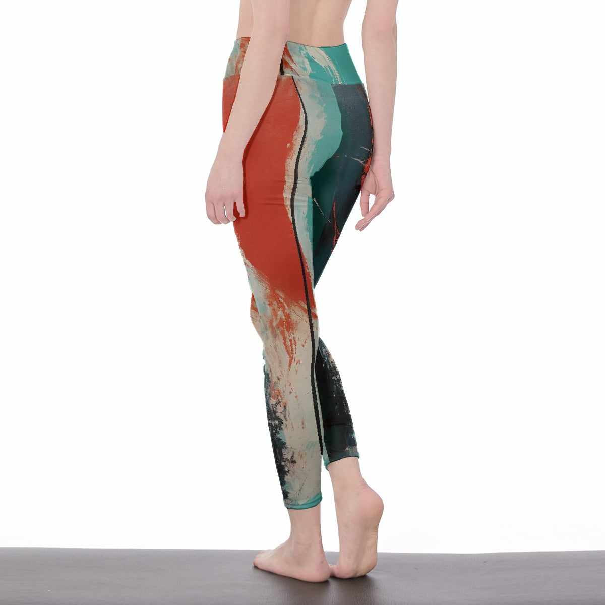 All-Over Print Women's High Waist Leggings | Side Stitch Closure