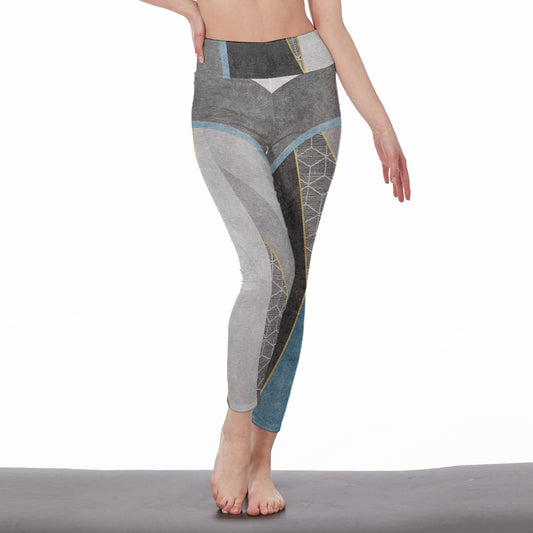 All-Over Print Women's High Waist Leggings | Side Stitch Closure