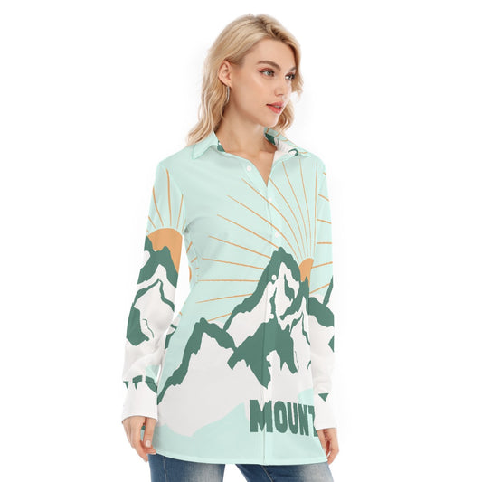 All-Over Print Women's Long Shirt