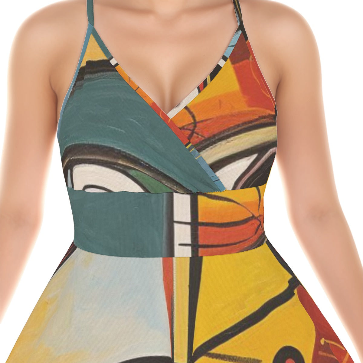 All-Over Print Women‘s Cross Cami Dress