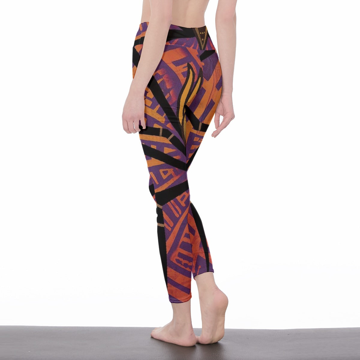 All-Over Print Women's High Waist Leggings | Side Stitch Closure