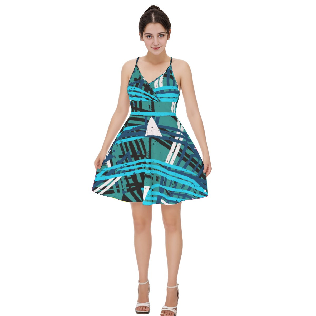 All-Over Print Women‘s Cross Cami Dress