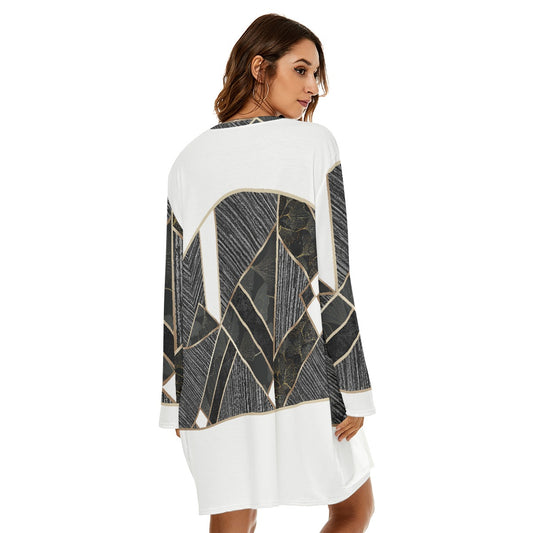 All-Over Print  Women's Loose Crew Neck Dress