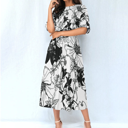 All-Over Print Women's Elastic Waist Dress