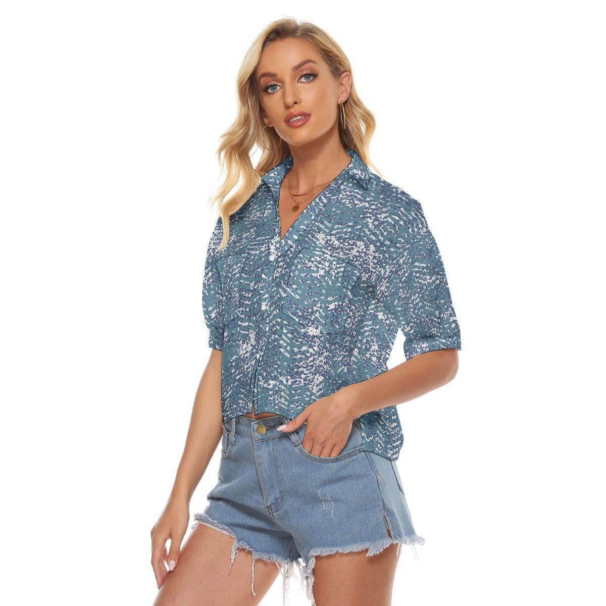 All-Over Print Women's V-neck Shirts