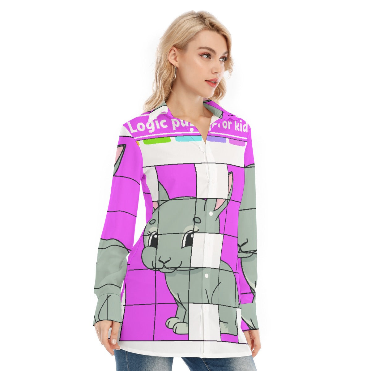 All-Over Print Women's Long Shirt