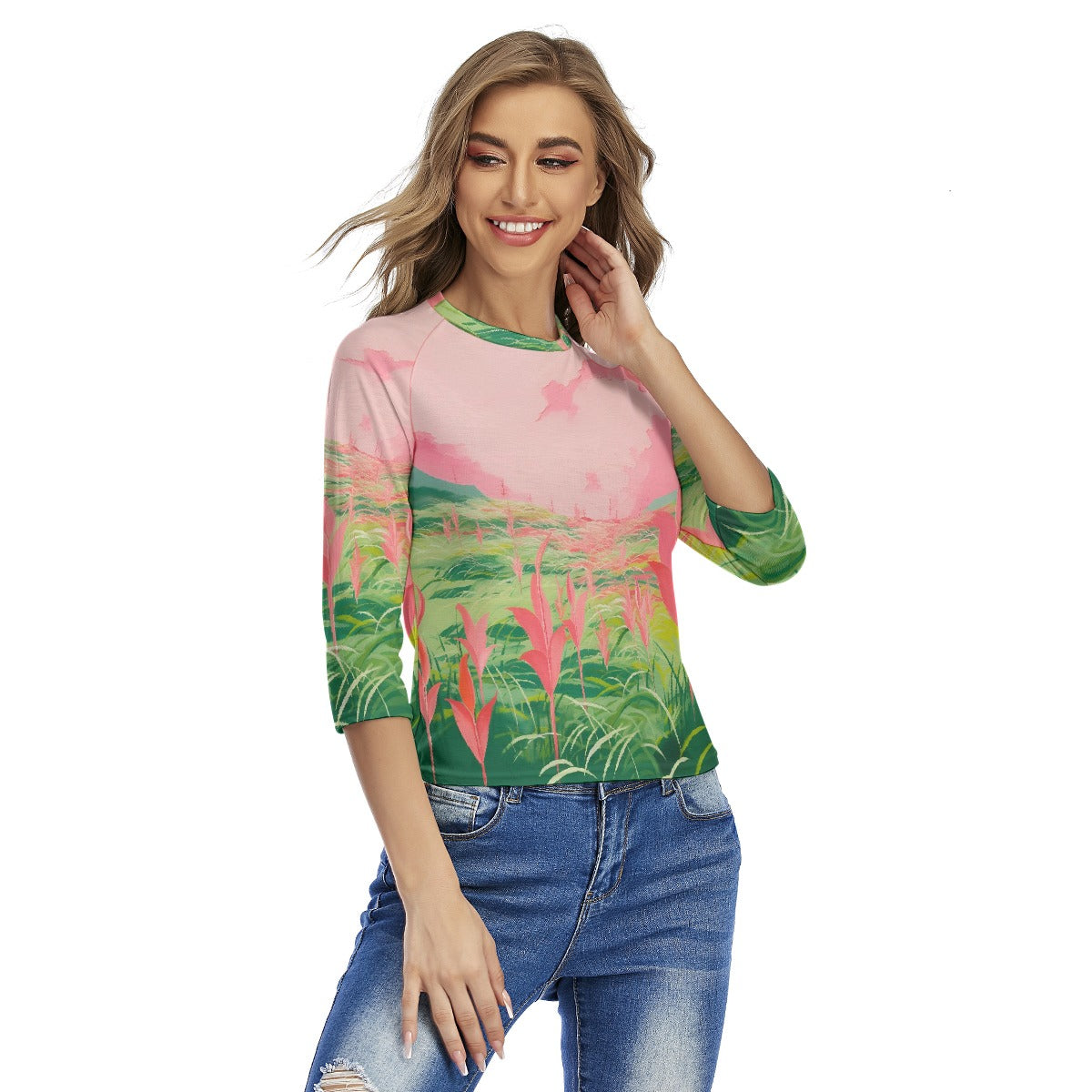 All-Over Print Women's Raglan Sleeves T-shirts