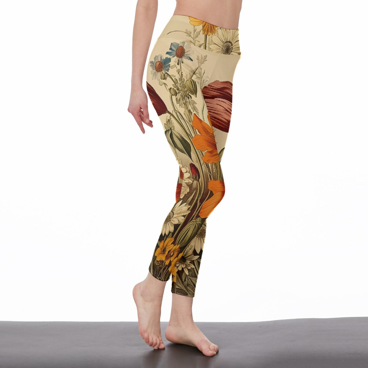 All-Over Print Women's High Waist Leggings | Side Stitch Closure