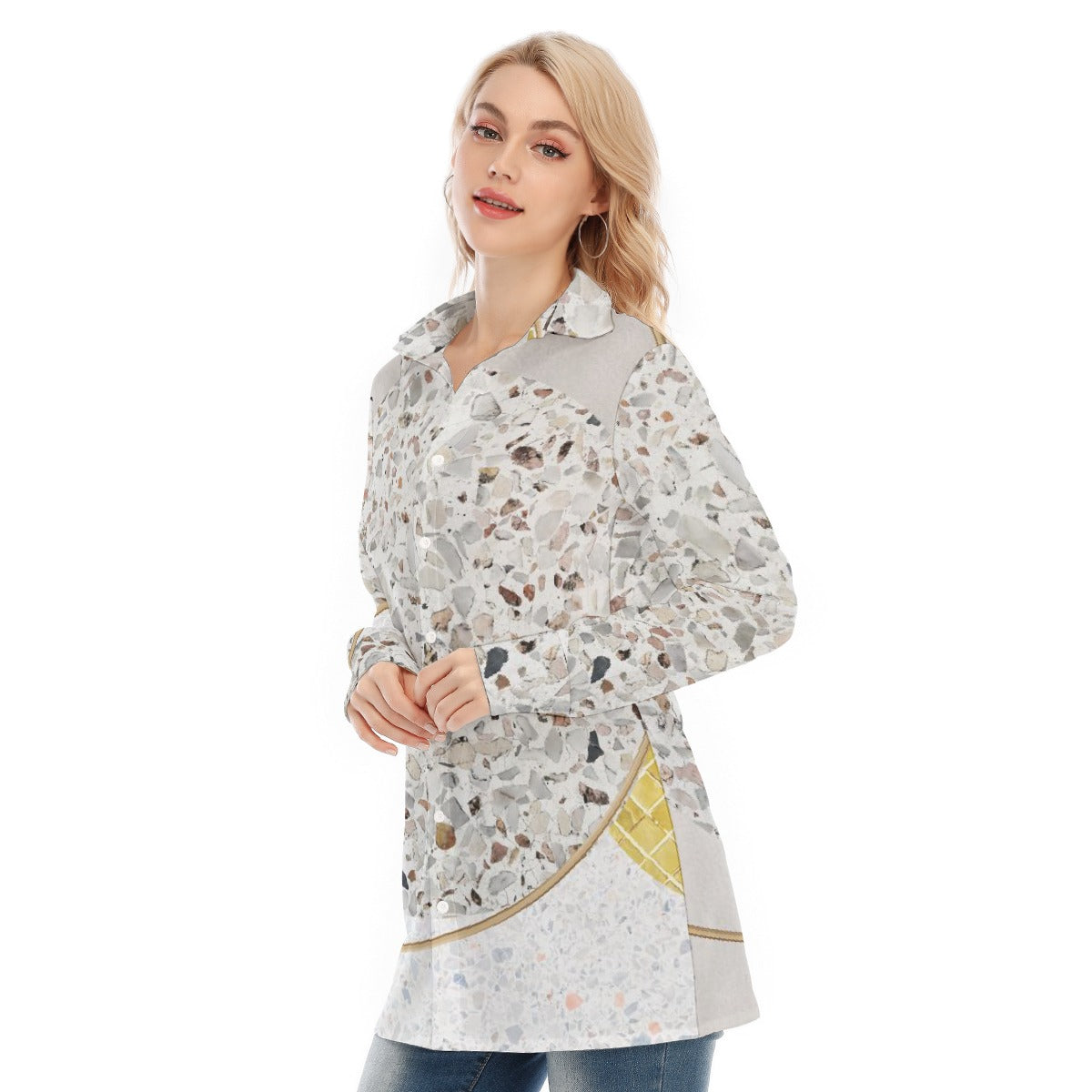 All-Over Print Women's Long Shirt