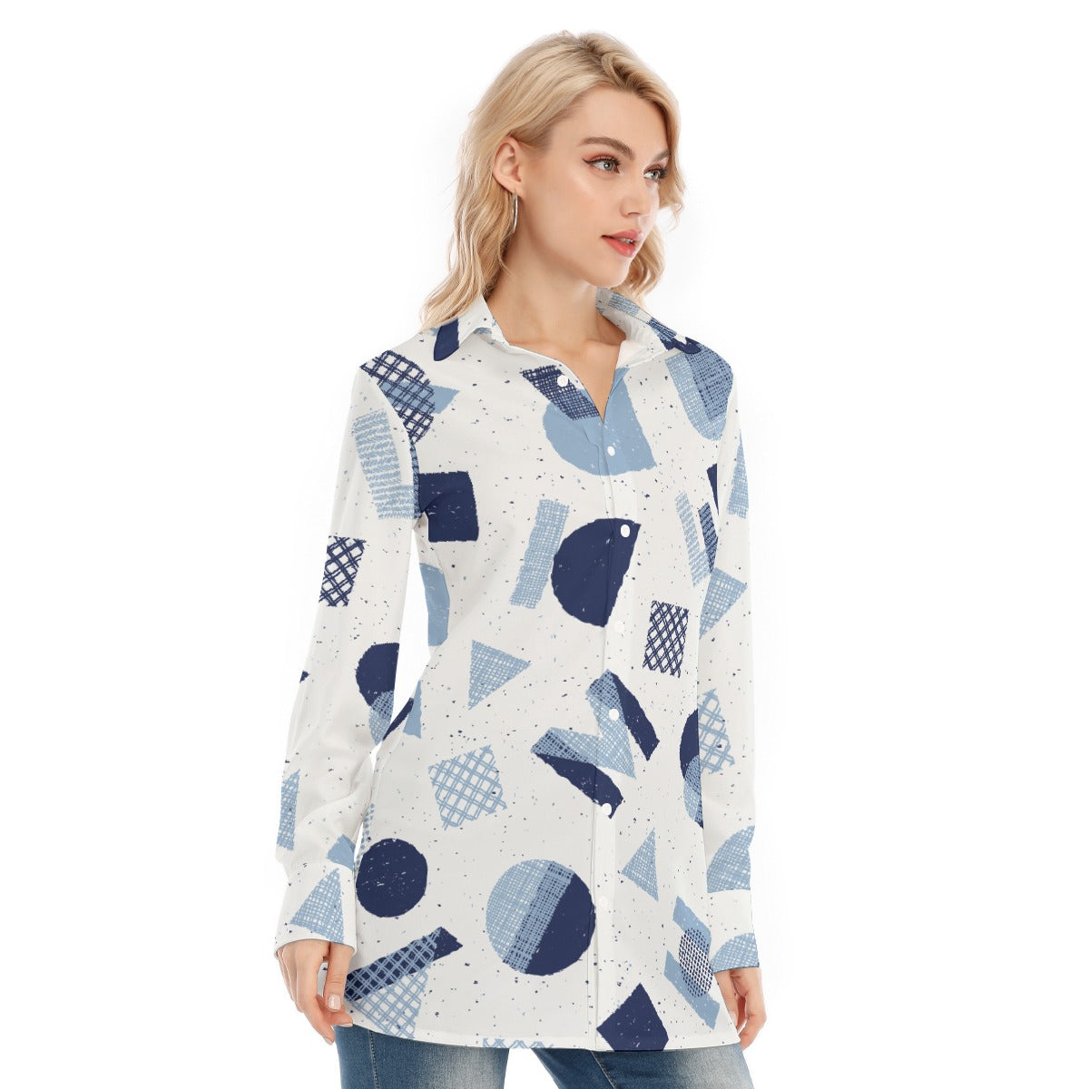 All-Over Print Women's Long Shirt