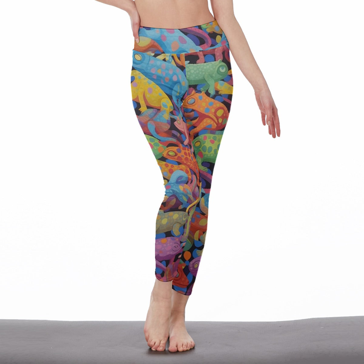 All-Over Print Women's High Waist Leggings | Side Stitch Closure