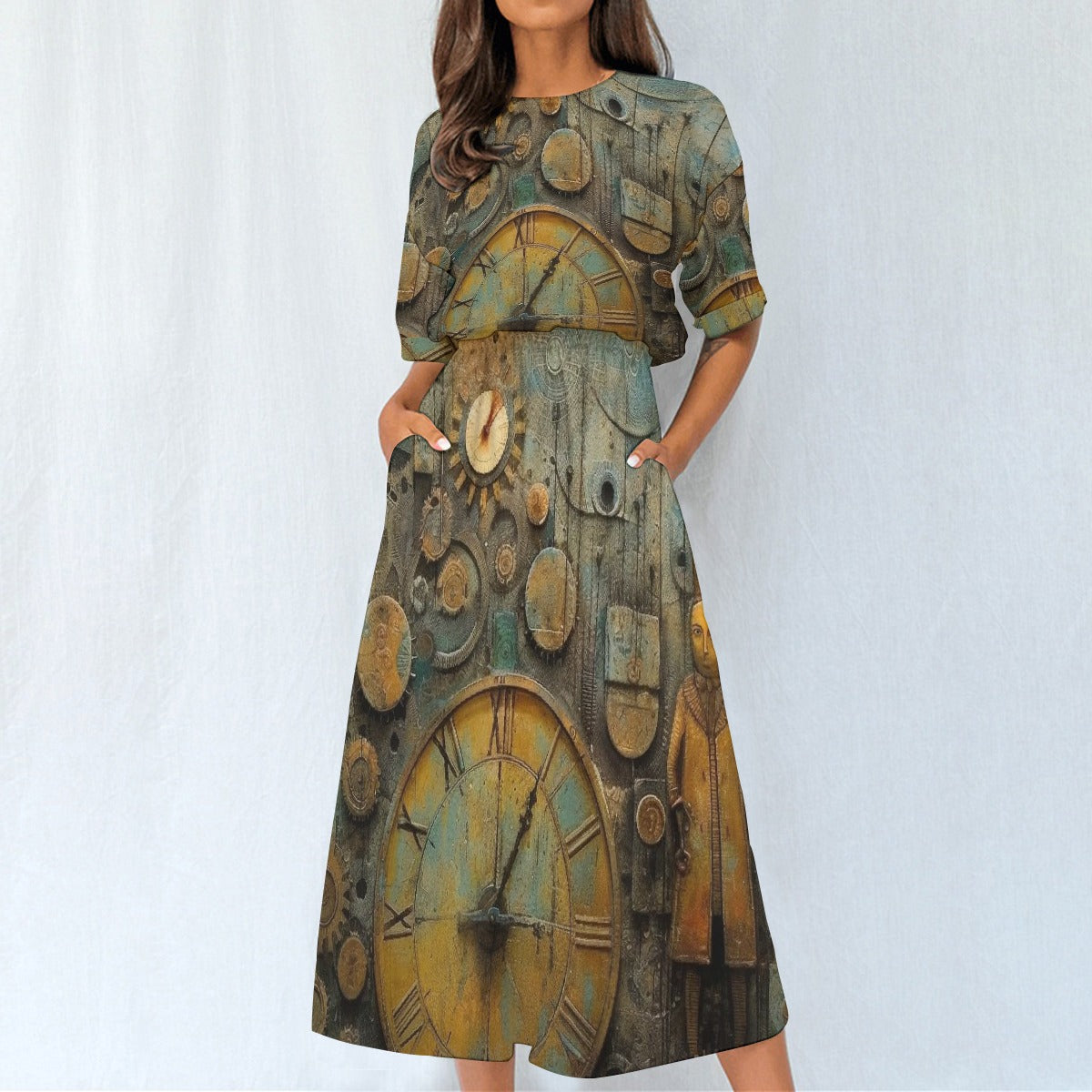 All-Over Print Women's Elastic Waist Dress