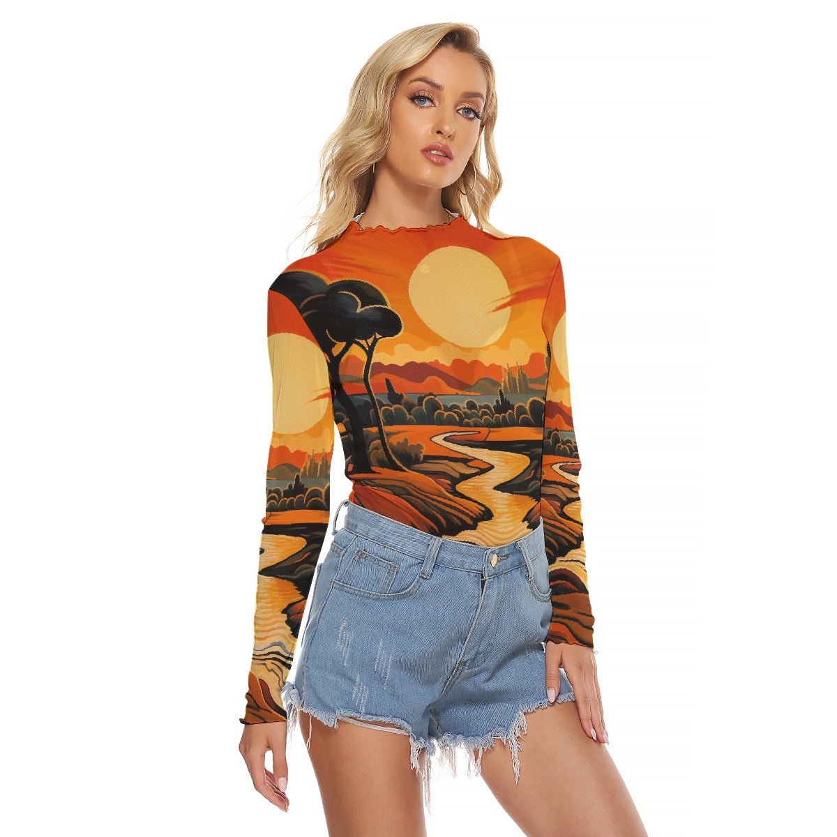 All-Over Print Women's Mesh T-shirt