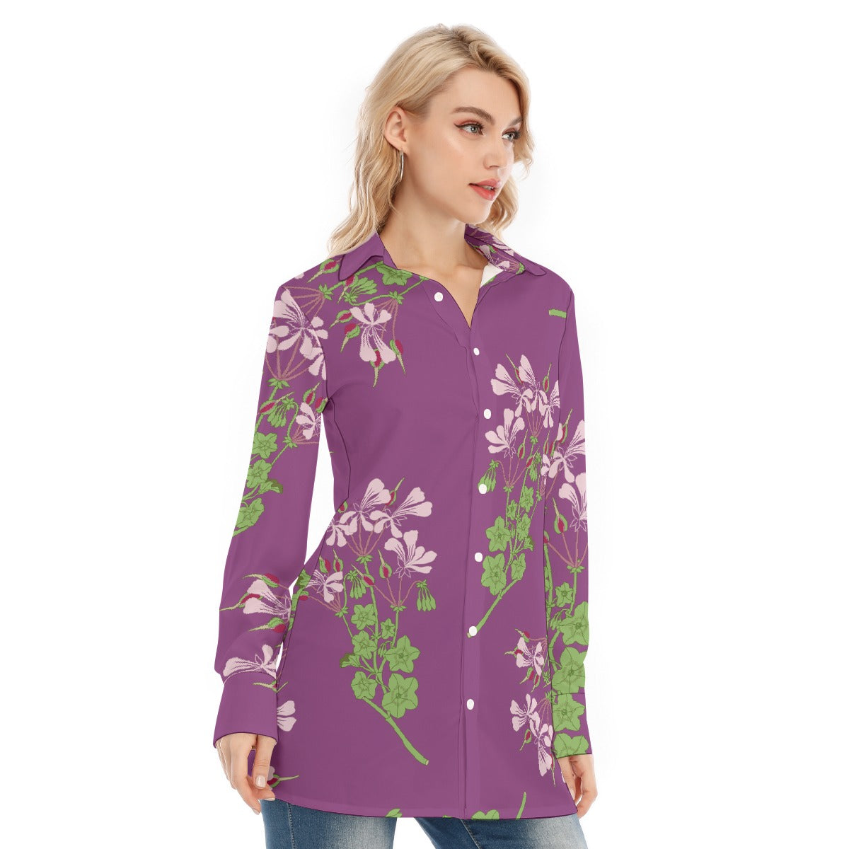 All-Over Print Women's Long Shirt