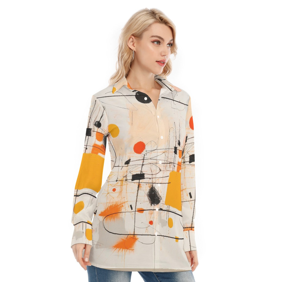 All-Over Print Women's Long Shirt