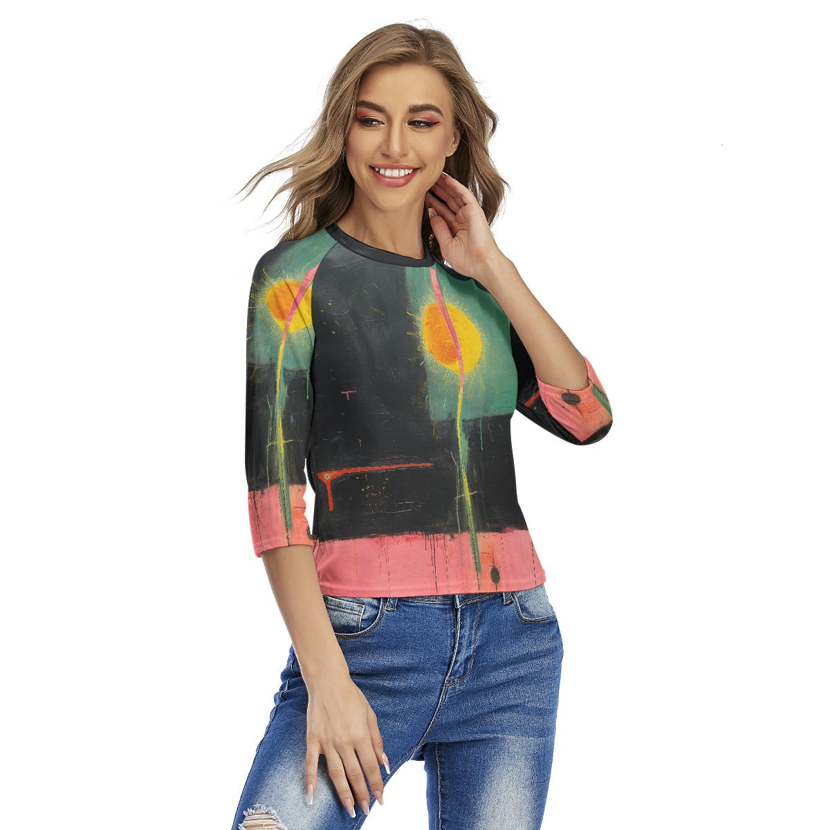 All-Over Print Women's Raglan Sleeves T-shirts