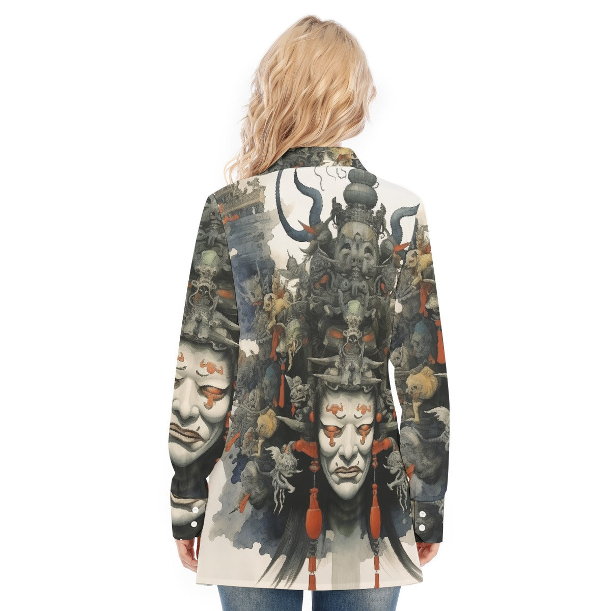 All-Over Print Women's Long Shirt