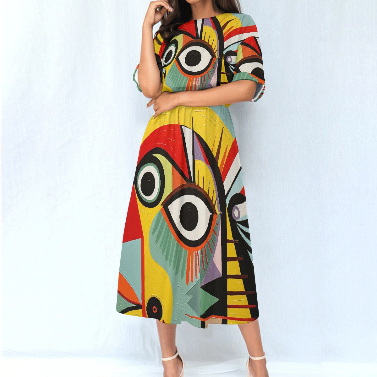 All-Over Print Women's Elastic Waist Dress