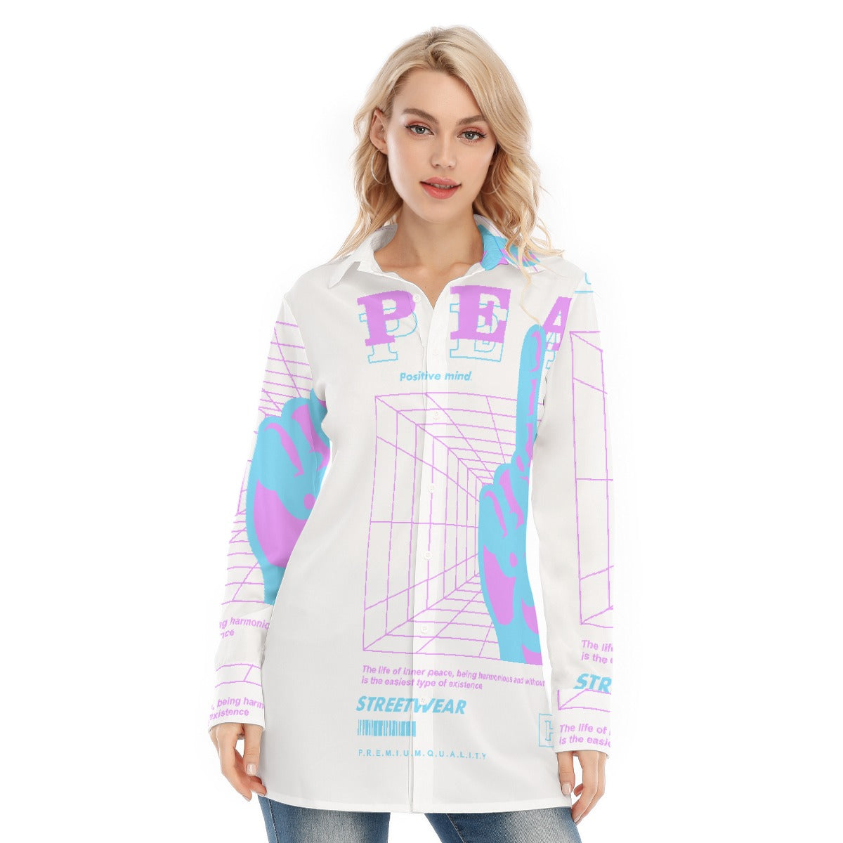 All-Over Print Women's Long Shirt