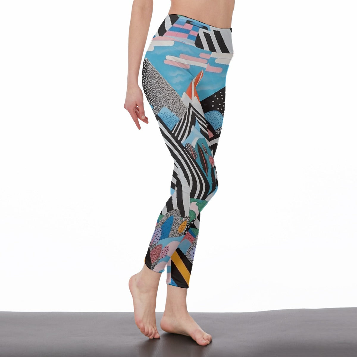 All-Over Print Women's High Waist Leggings | Side Stitch Closure