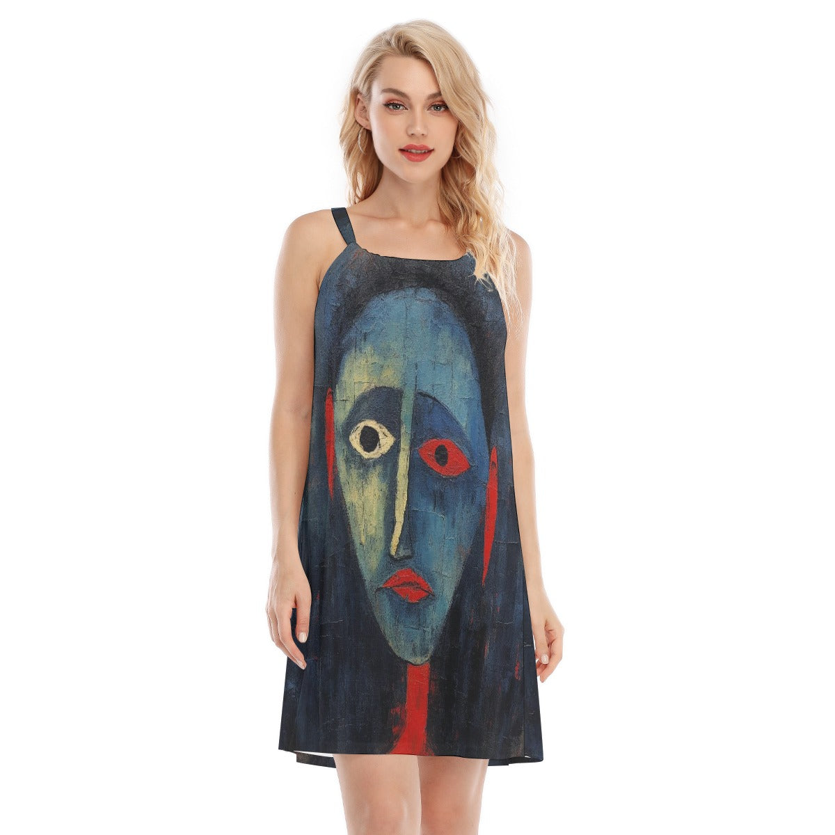 All-Over Print Women's O-neck Cami Dress