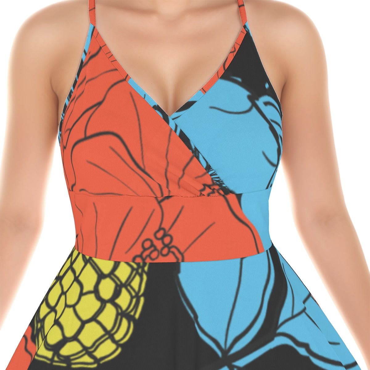 All-Over Print Women‘s Cross Cami Dress