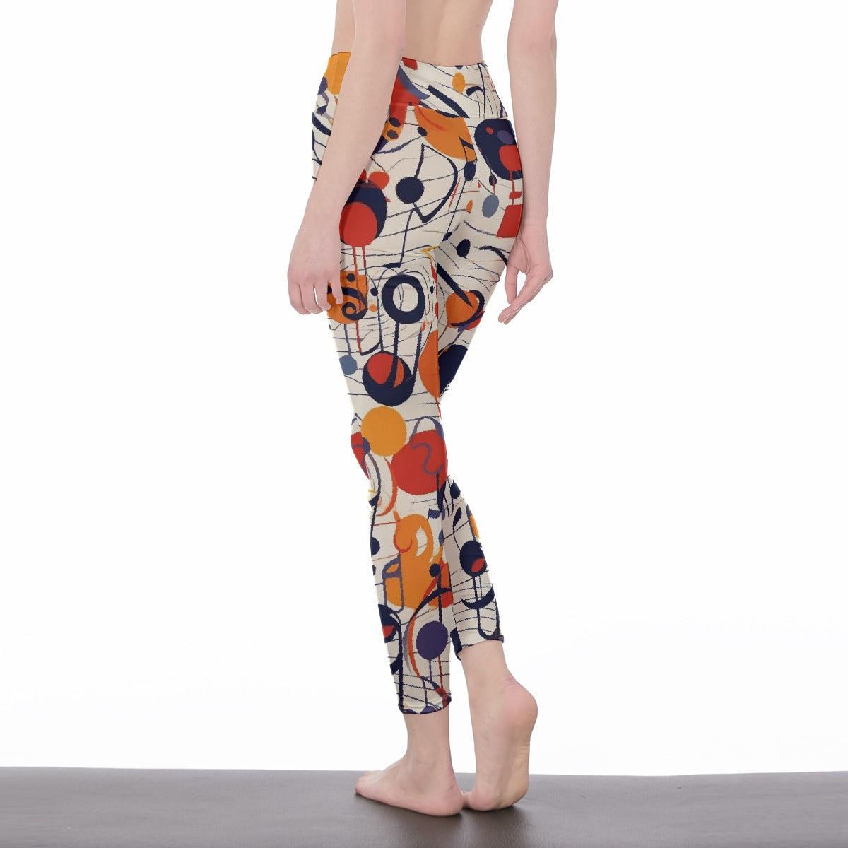 All-Over Print Women's High Waist Leggings | Side Stitch Closure