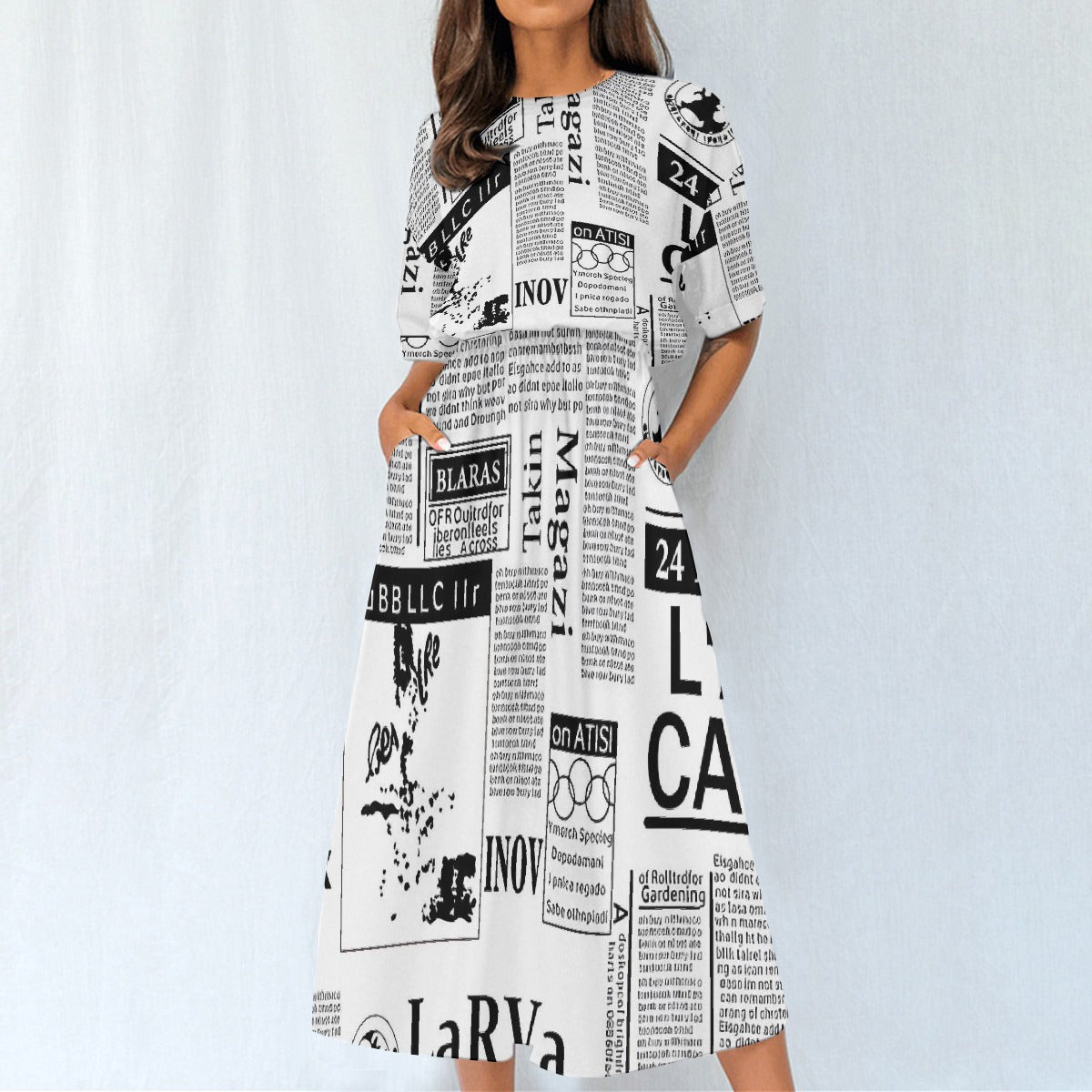 All-Over Print Women's Elastic Waist Dress