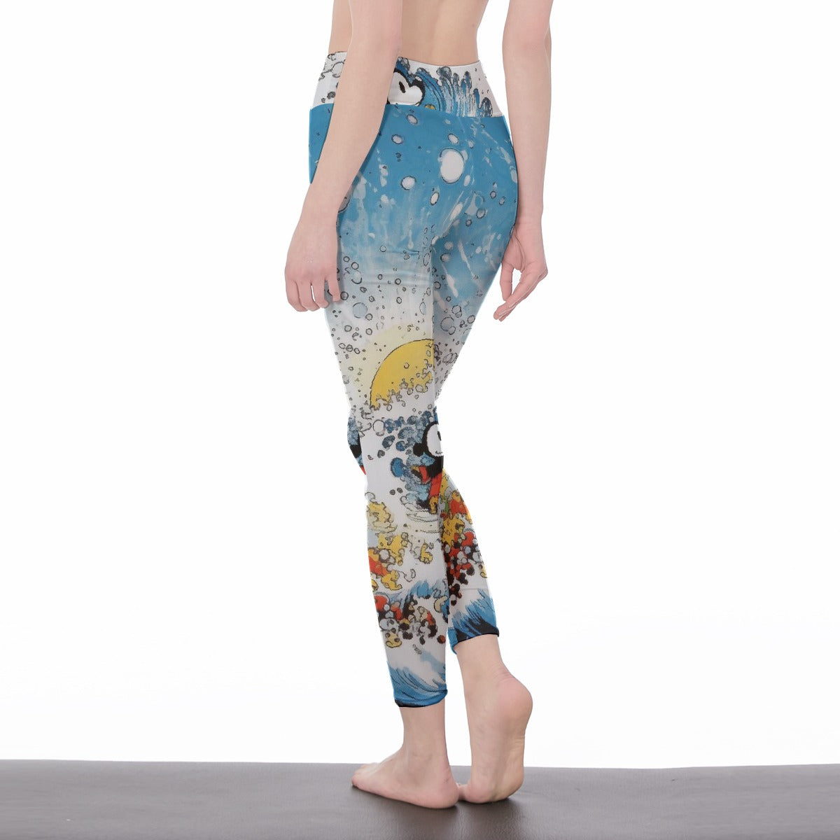 All-Over Print Women's High Waist Leggings | Side Stitch Closure