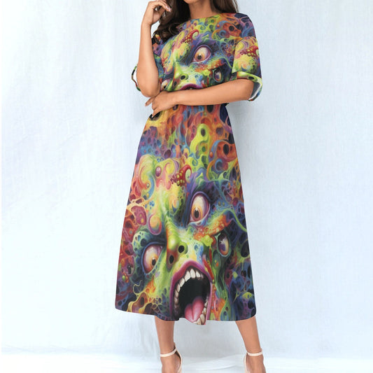 All-Over Print Women's Elastic Waist Dress