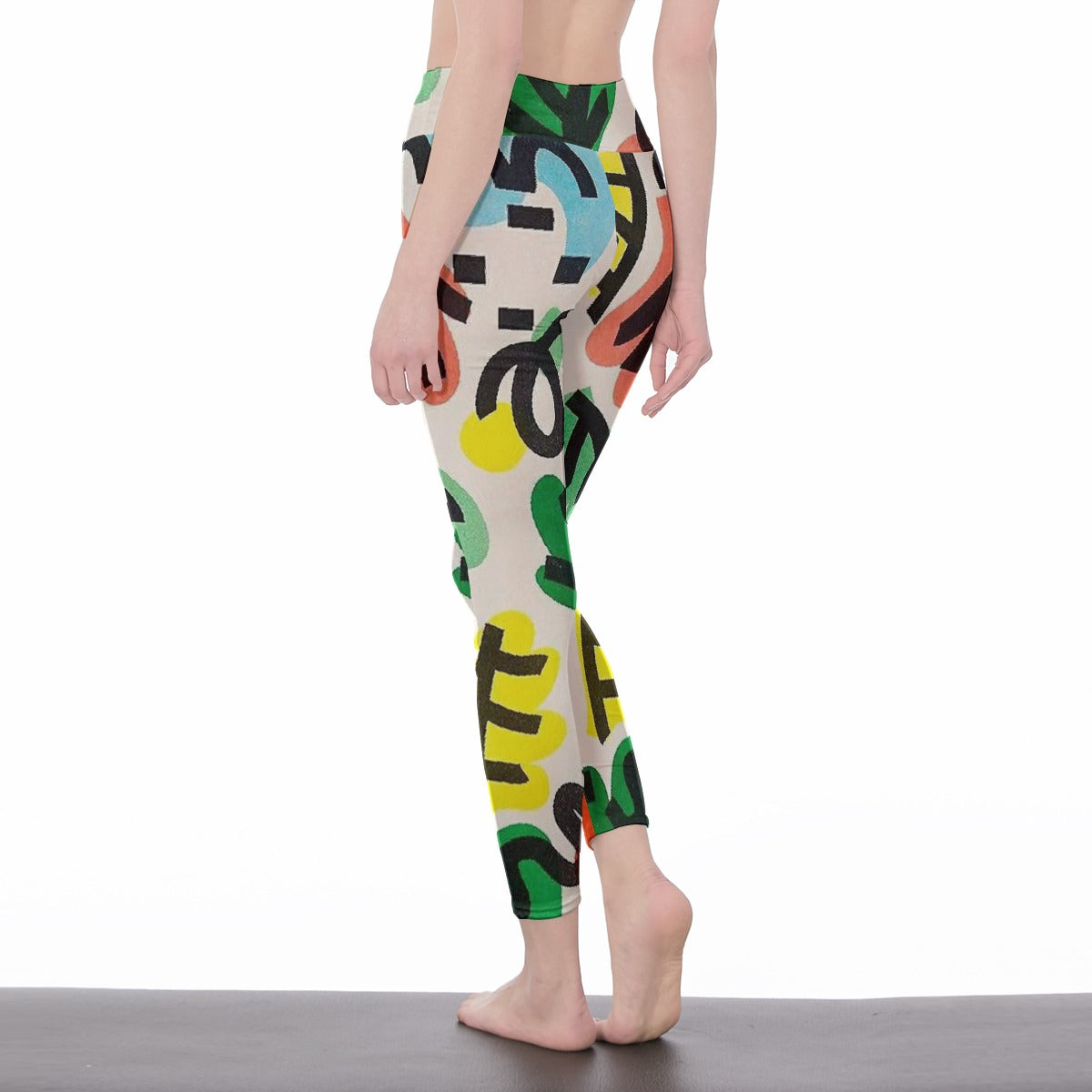 All-Over Print Women's High Waist Leggings | Side Stitch Closure