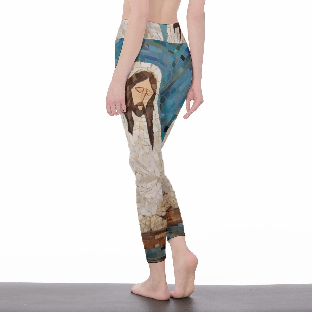 All-Over Print Women's High Waist Leggings | Side Stitch Closure