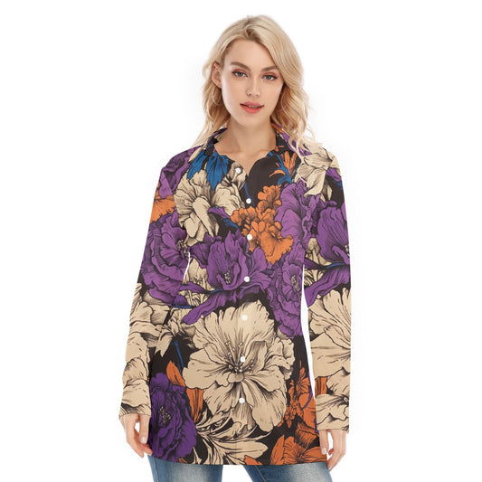 All-Over Print Women's Long Shirt