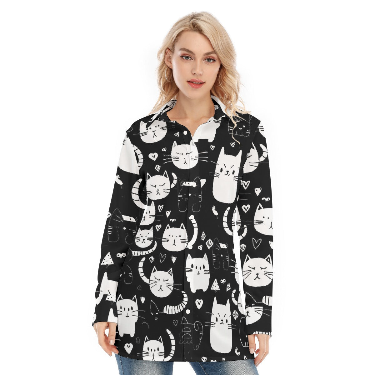 All-Over Print Women's Long Shirt