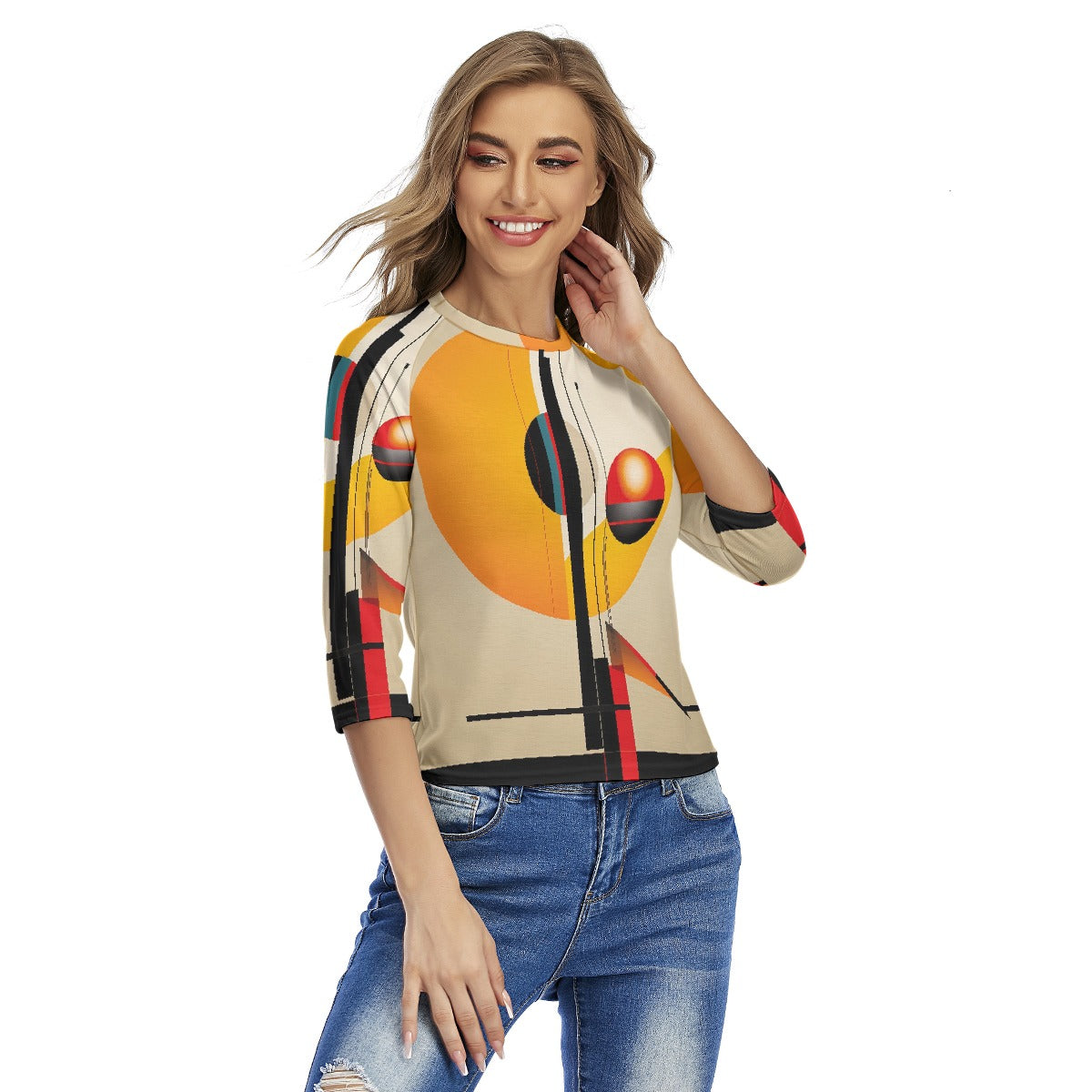 All-Over Print Women's Raglan Sleeves T-shirts