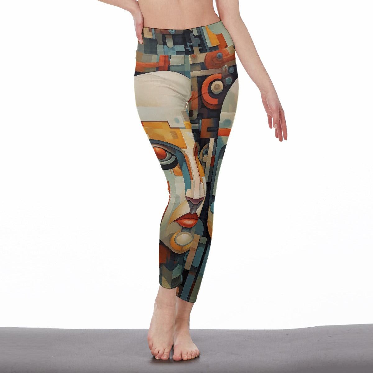 All-Over Print Women's High Waist Leggings | Side Stitch Closure