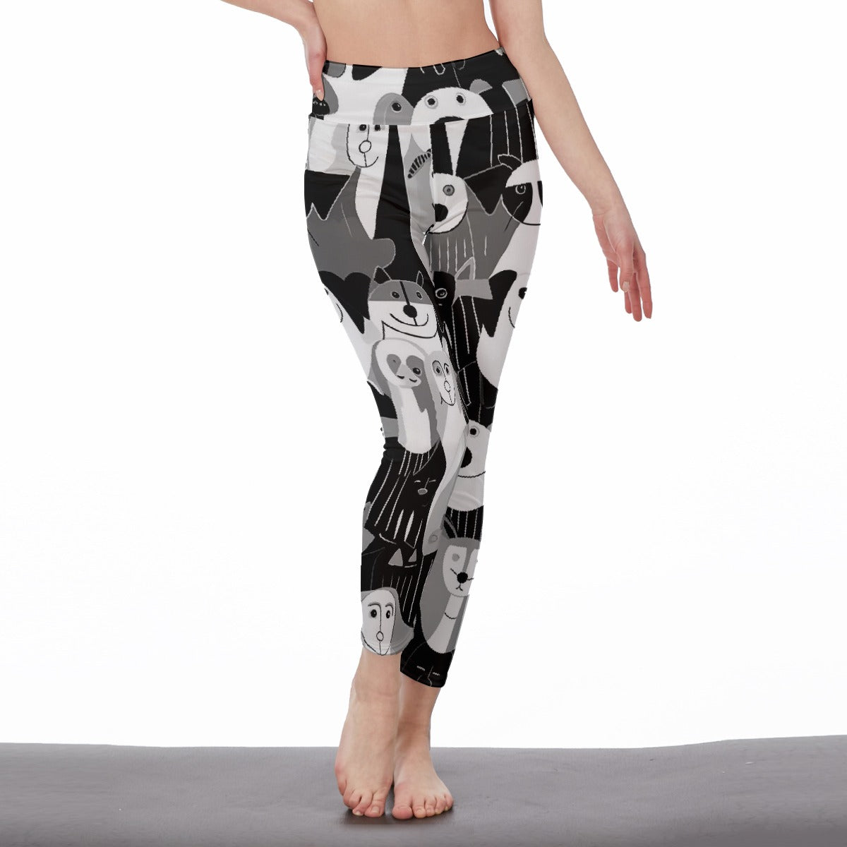 All-Over Print Women's High Waist Leggings | Side Stitch Closure